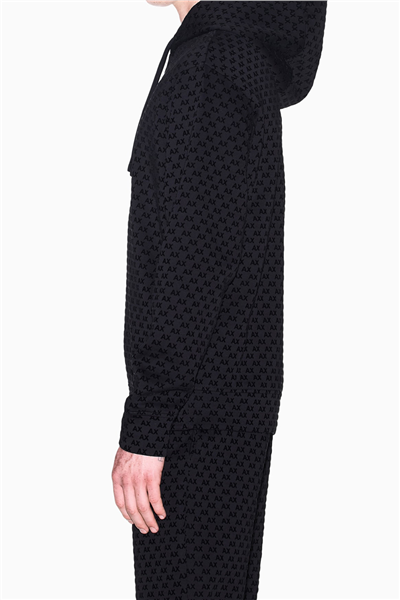 Armani Exchange Erkek Kapüşonlu Sweatshirt Siyah