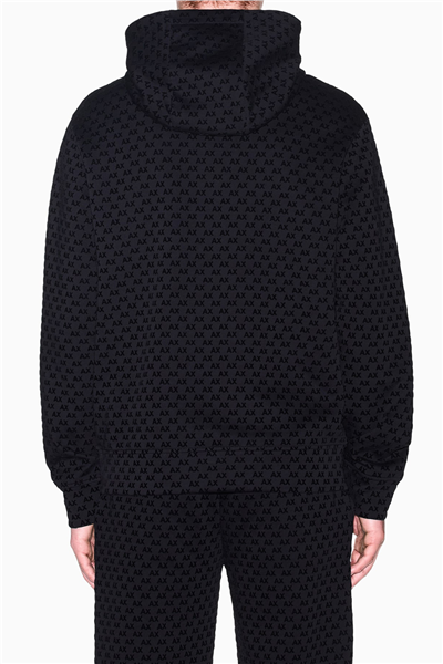 Armani Exchange Erkek Kapüşonlu Sweatshirt Siyah