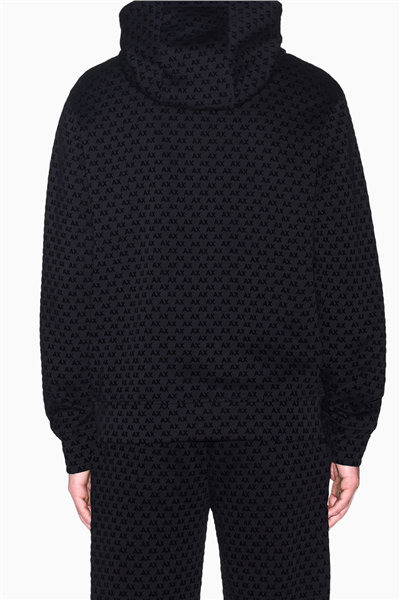 Armani Exchange Erkek Kapüşonlu Sweatshirt Siyah