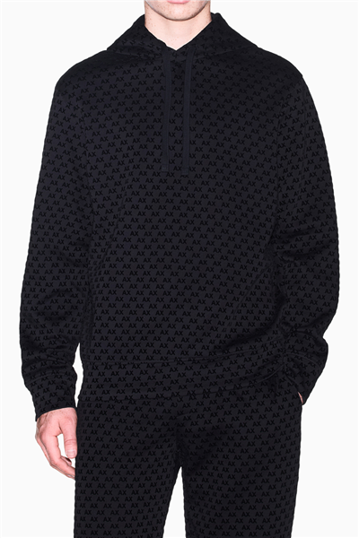 Armani Exchange Erkek Kapüşonlu Sweatshirt Siyah