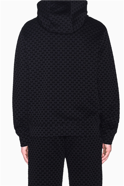 Armani Exchange Erkek Kapüşonlu Sweatshirt Siyah