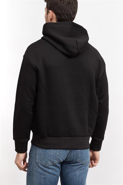 Armani Exchange Erkek Kapüşonlu Sweatshirt Siyah