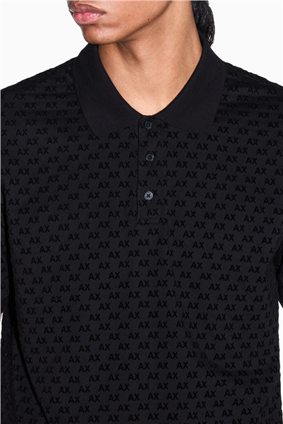 Armani Exchange Erkek Polo Yaka T-Shirt Siyah