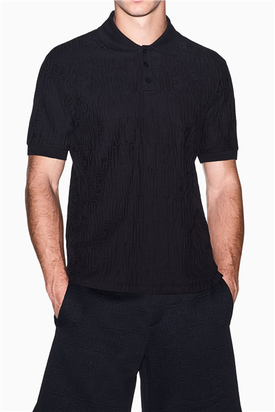Armani Exchange Erkek Polo Yaka T-Shirt Siyah
