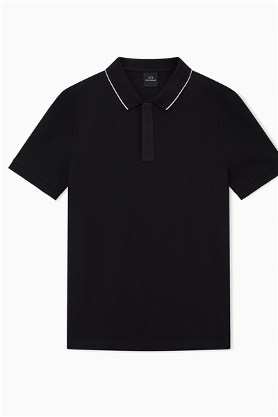 Armani Exchange Erkek Polo Yaka T-Shirt Siyah