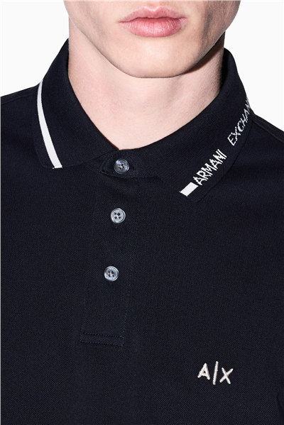 Armani Exchange Erkek Polo Yaka T-Shirt Lacivert
