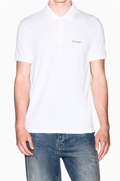 Armani Exchange Erkek Polo Yaka T-Shirt Beyaz