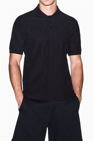 Armani Exchange Erkek Polo Yaka T-Shirt Siyah