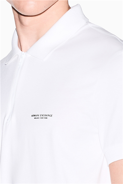 Armani Exchange Erkek Polo Yaka T-Shirt Beyaz