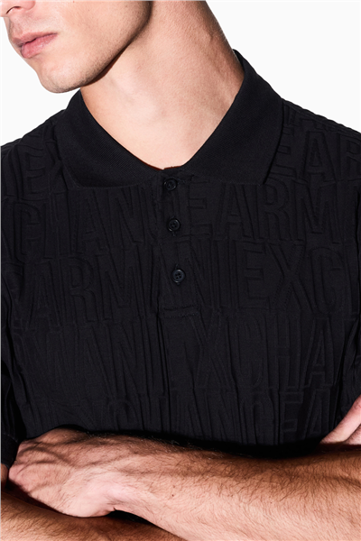 Armani Exchange Erkek Polo Yaka T-Shirt Siyah