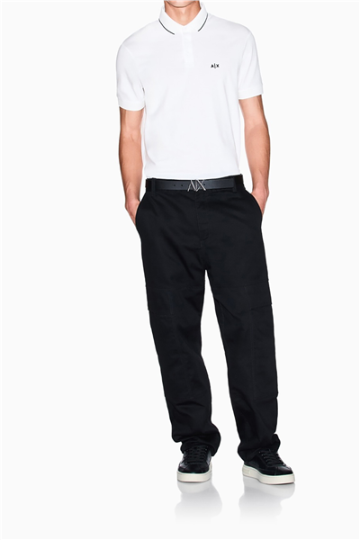 Armani Exchange Erkek Polo Yaka T-Shirt Beyaz