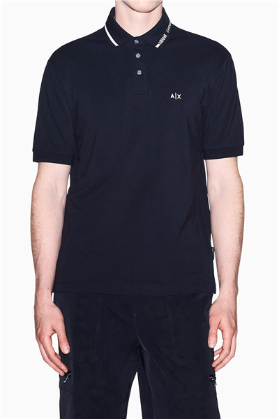 Armani Exchange Erkek Polo Yaka T-Shirt Lacivert