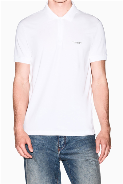 Armani Exchange Erkek Polo Yaka T-Shirt Beyaz