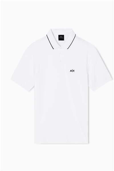 Armani Exchange Erkek Polo Yaka T-Shirt Beyaz
