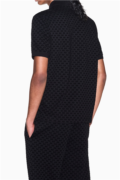 Armani Exchange Erkek Polo Yaka T-Shirt Siyah