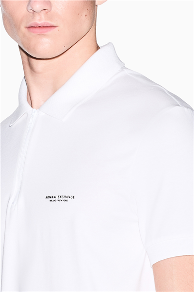 Armani Exchange Erkek Polo Yaka T-Shirt Beyaz