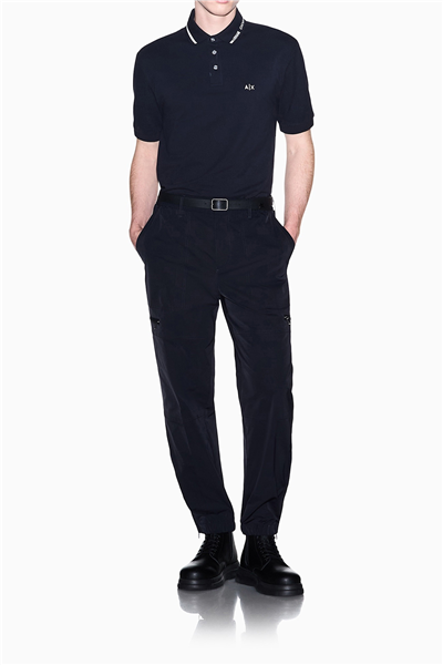 Armani Exchange Erkek Polo Yaka T-Shirt Lacivert