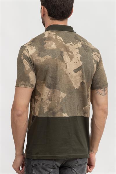Armani Exchange Erkek Polo Yaka T-Shirt Bej