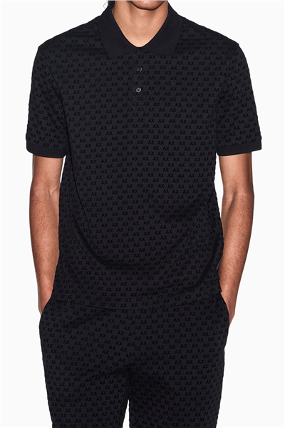 Armani Exchange Erkek Polo Yaka T-Shirt Siyah