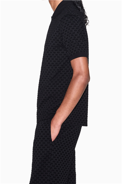 Armani Exchange Erkek Polo Yaka T-Shirt Siyah