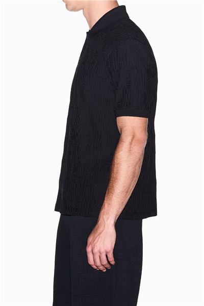 Armani Exchange Erkek Polo Yaka T-Shirt Siyah