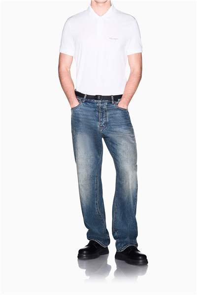 Armani Exchange Erkek Polo Yaka T-Shirt Beyaz