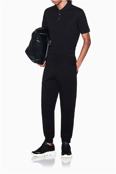 Armani Exchange Erkek Polo Yaka T-Shirt Siyah