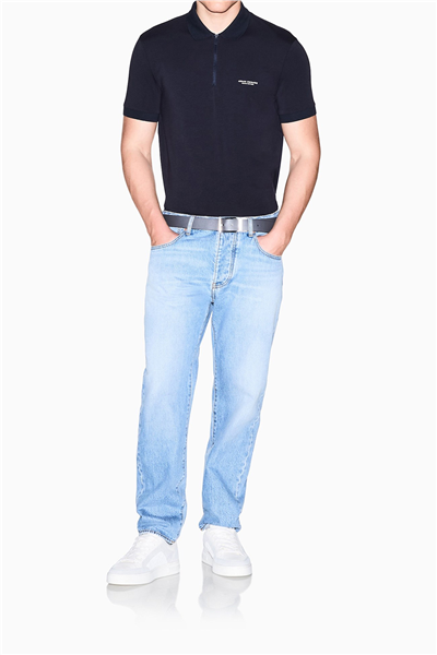 Armani Exchange Erkek Polo Yaka T-Shirt Lacivert