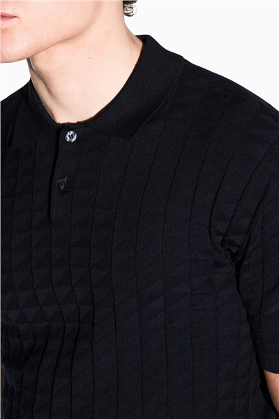 Armani Exchange Erkek Polo Yaka Triko Lacivert