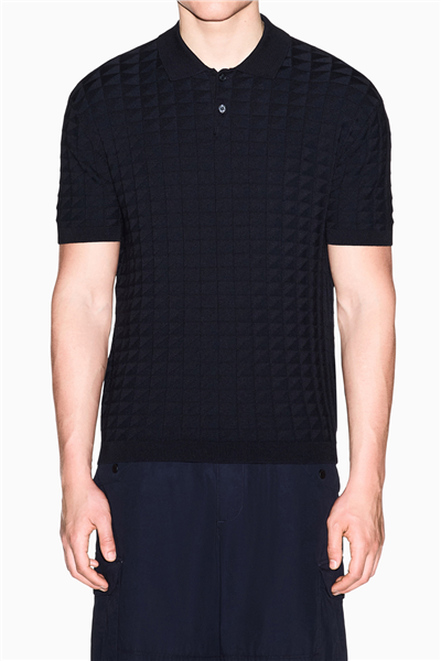 Armani Exchange Erkek Polo Yaka Triko Lacivert