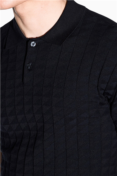 Armani Exchange Erkek Polo Yaka Triko Lacivert