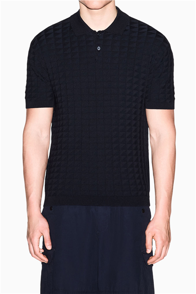 Armani Exchange Erkek Polo Yaka Triko Lacivert