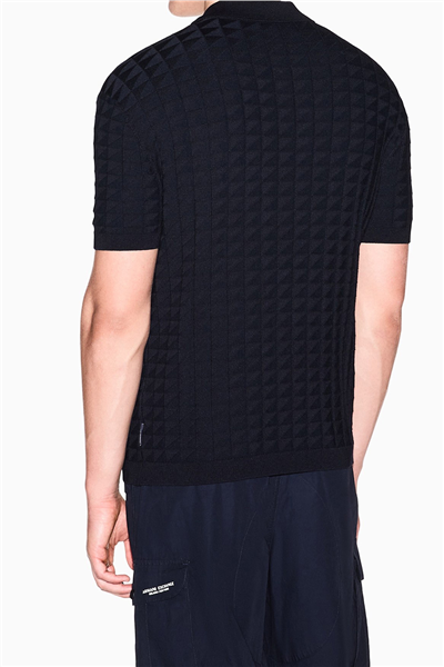 Armani Exchange Erkek Polo Yaka Triko Lacivert
