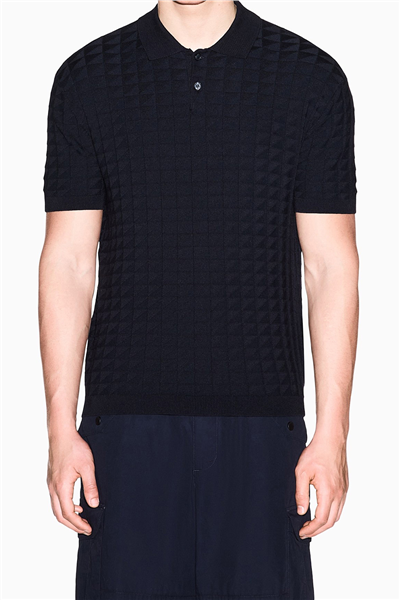 Armani Exchange Erkek Polo Yaka Triko Lacivert
