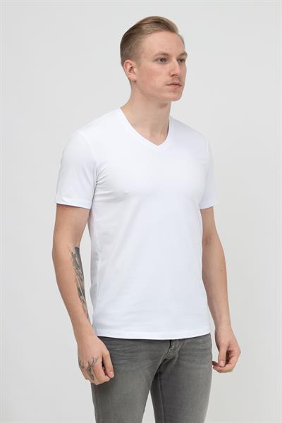 Armani Exchange Erkek V Yaka T-Shirt Beyaz