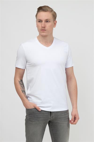 Armani Exchange Erkek V Yaka T-Shirt Beyaz