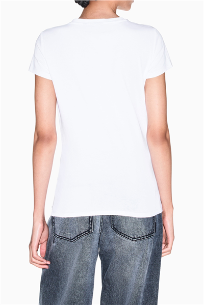 Armani Exchange Kadın Bisiklet Yaka T-Shirt Beyaz
