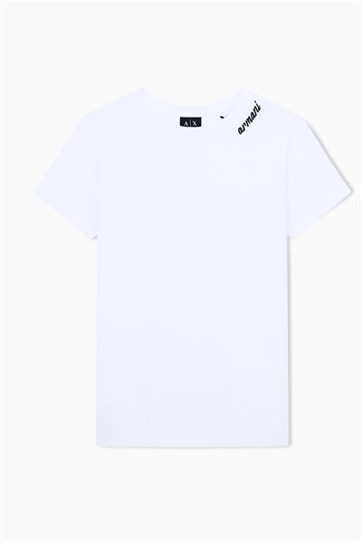 Armani Exchange Kadın Bisiklet Yaka T-Shirt Beyaz