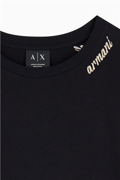 Armani Exchange Kadın Bisiklet Yaka T-Shirt Siyah