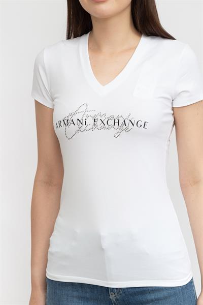 Armani Exchange Kadın Bisiklet Yaka T-Shirt