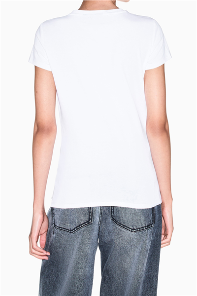 Armani Exchange Kadın Bisiklet Yaka T-Shirt Beyaz