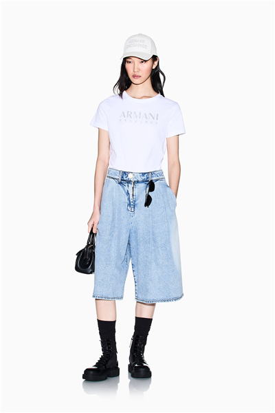 Armani Exchange Kadın Bisiklet Yaka T-Shirt