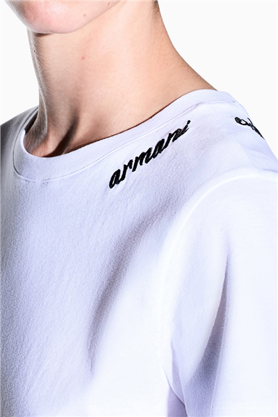 Armani Exchange Kadın Bisiklet Yaka T-Shirt Beyaz