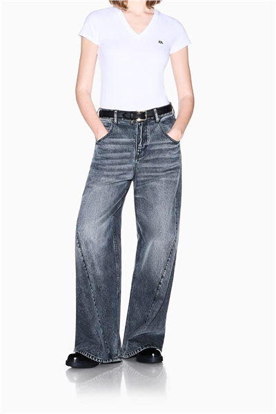Armani Exchange Kadın Bisiklet Yaka T-Shirt Beyaz