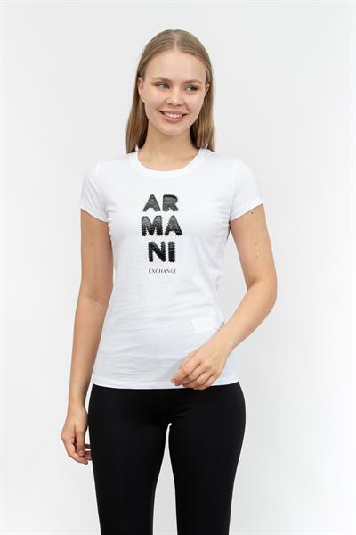 Armani Exchange Kadın Bisiklet Yaka T-Shirt