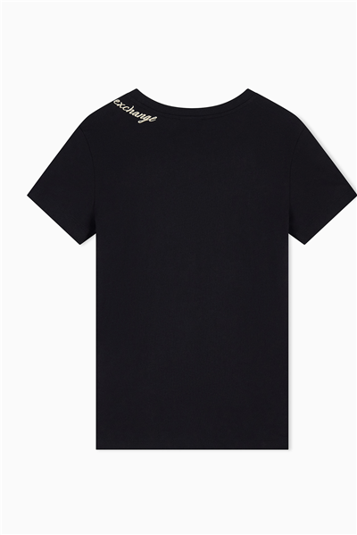 Armani Exchange Kadın Bisiklet Yaka T-Shirt Siyah