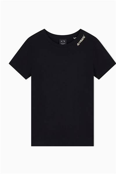 Armani Exchange Kadın Bisiklet Yaka T-Shirt Siyah