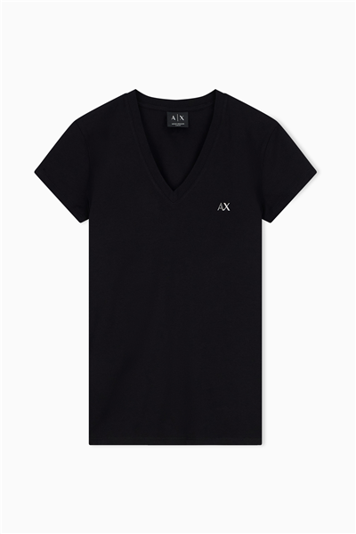Armani Exchange Kadın Bisiklet Yaka T-Shirt Siyah
