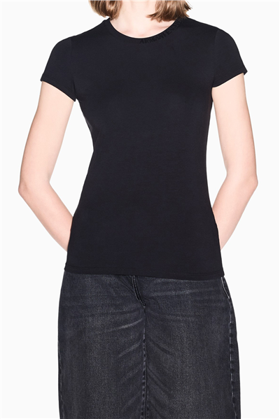 Armani Exchange Kadın Bisiklet Yaka T-Shirt Siyah