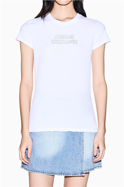Armani Exchange Kadın Bisiklet Yaka T-Shirt